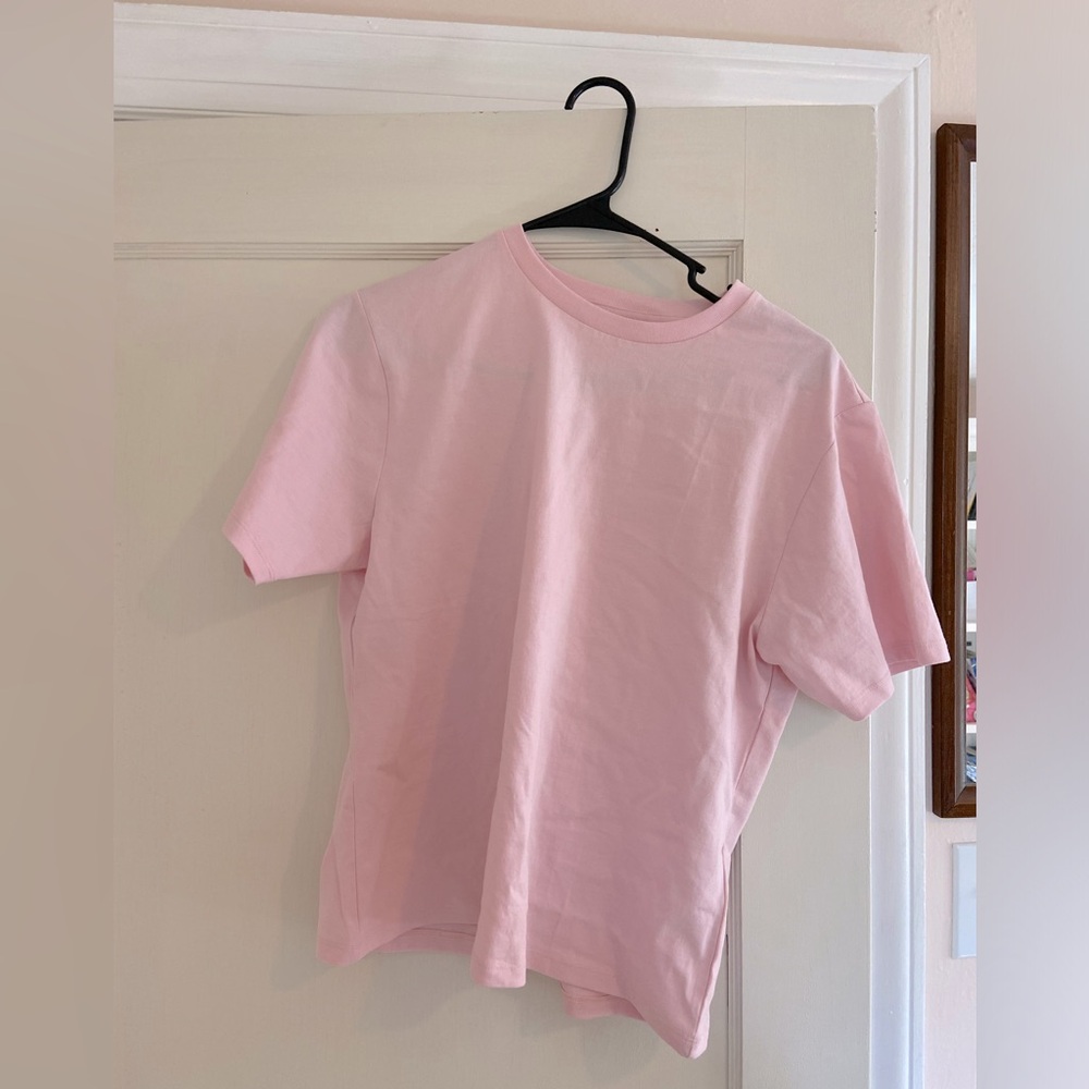 Abercrombie Essential Premium Polished Relaxed Tee in light pink